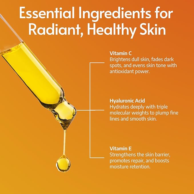 Sylk Vitamin C Serum For Face with Hyaluronic Acid & Vitamin E – Brightening Serum – Treatment for Anti Aging, Dark Spots, Tone, Fine Lines & Wrinkles - Microneedling - Korean Skincare - 2 fl oz