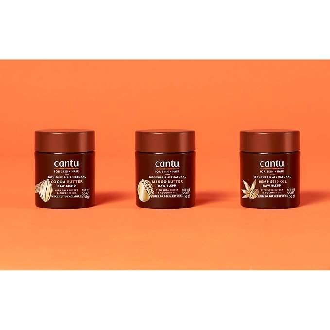 Cantu Skin Therapy Hydrating Raw Blends Body Butter Mango Butter Shea Butter and Coconut Oil, 5.5 Ounce