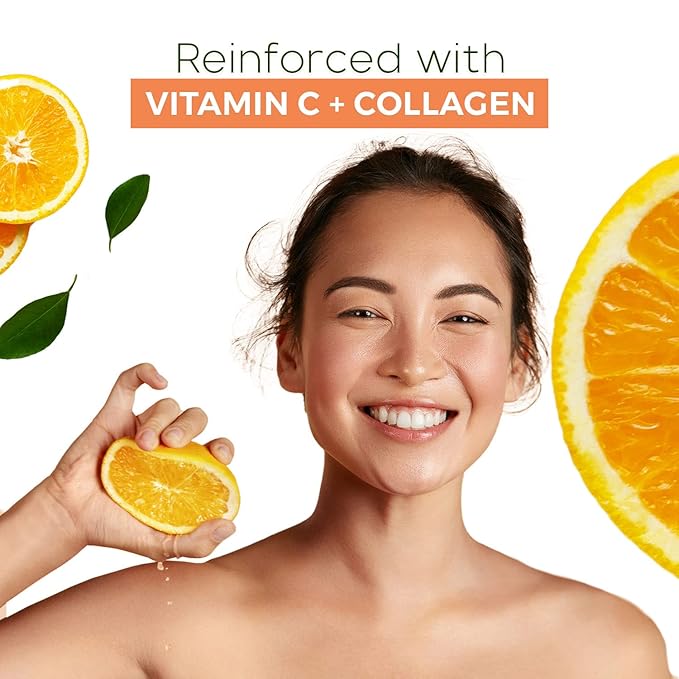 Skin Aesthetics Vitamin C & Collagen Sheet Face Mask - Reduces Wrinkles & Age Spots, Hydrating - Dermatologist Tested Korean Skincare - Clean Beauty, Cruelty-Free - 5 Masks