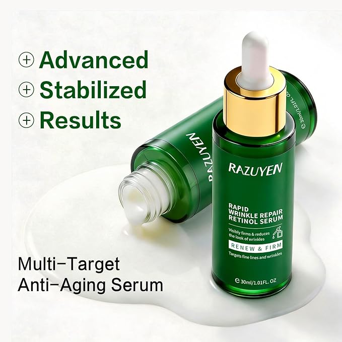 Retinol Serum for Face, Anti Aging Serum with Peptide for Fine Lines and Wrinkles, Smoothing, Repairing and Hydrating Face, 30ml (1 Fl Oz)