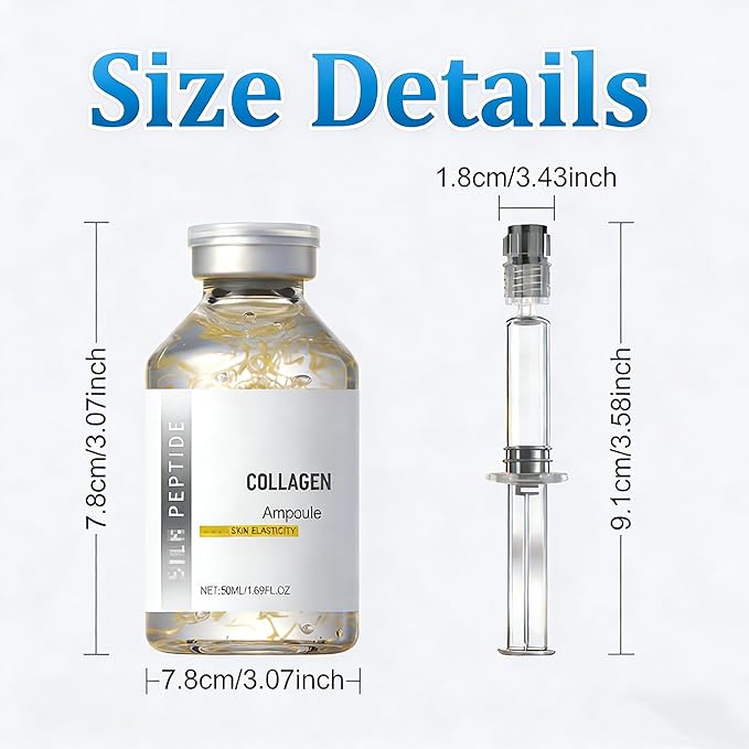 Silk Peptide Intensive Lifting Ampoule Korean Anti-Aging Facial Essence - Face Tightening, Lifting, Smoothing & Hydrating | 50ml (2pcs)