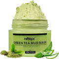 Green Tea Matcha Mud Mask with Aloe Vera, Deep Cleansing, Hydrating, and Relaxing Volcanic Clay Facial Mask, 3.53 oz/100g