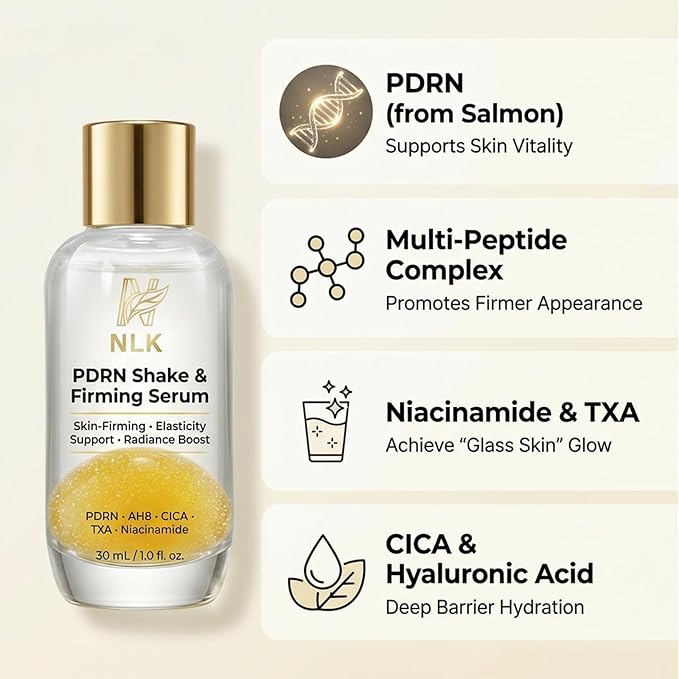 PDRN Bi-Phase Firming Serum, with AH8 Peptide, Centella Asiatica, and Niacinamide - An advanced serum for improved skin elasticity and radiance, Apple Stem Cell Elasticity Serum - 1 fl oz