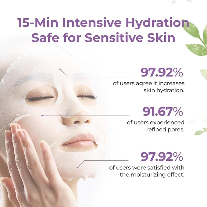 CHANDO HIMALAYA Comfrey Pore-Tightening Sheet Mask (26mlx5PCS) - Pore-Minimizing & Firming Facial Mask with Lithospermum Erythrorhizon Extract for All Skin Types