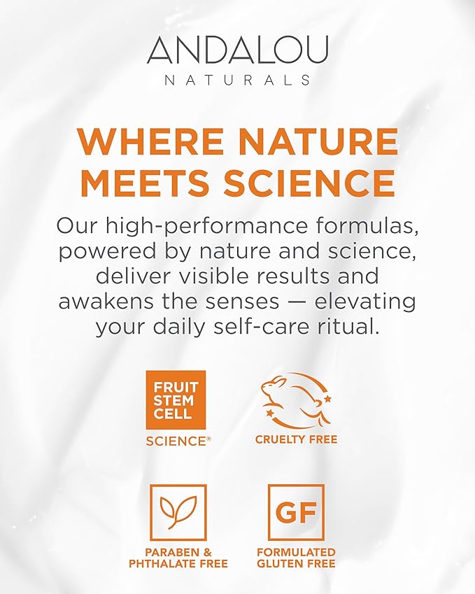 Andalou Naturals Luminous Eye Serum - Illuminating Under Eye Moisturizer for Dark Circles and Puffiness - With Vitamin C & Caffeine for a Rejuvenated, Youthful Appearance - 0.6 Oz