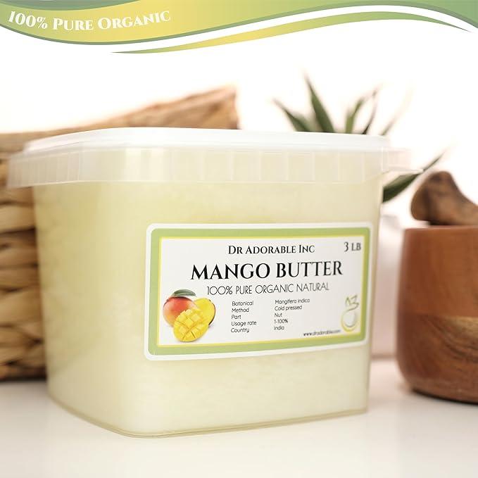 Dr Adorable - 3 lb - Mango Butter - Pure Natural Premium Organic Raw