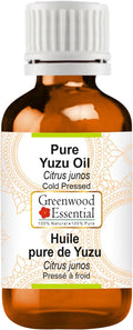 Greenwood Essential Yuzu Oil (Citrus Junos) | Cold Pressed | Natural | Undiluted | for Diluting Essential Oils | for Skin & Massage | Men & Women | 10ml (0.33 oz)