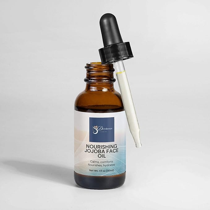 Nourishing Jojoba Face Oil – Lightweight Moisturizing Oil for Sensitive & Dry Skin – With Squalane, Magnolia Bark & Bisabolol – Calms, Softens & Balances – 1oz