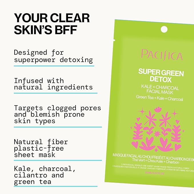 Pacifica, Super Green Detox Facial Mask, 0.68 Fl Oz