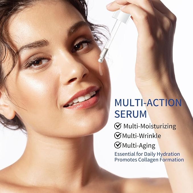 ABOTE 2.3% Hyaluronic Acid Facial Serum Moisturizing for Face Plump Skin Moisturizing Moisturize Smoothes Wrinkles (3 Pack 1FL.OZ|30ml Each)