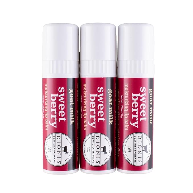 Dionis Goat Milk Lip Balm Sweet Berry 0.28 oz (Pack of 3)
