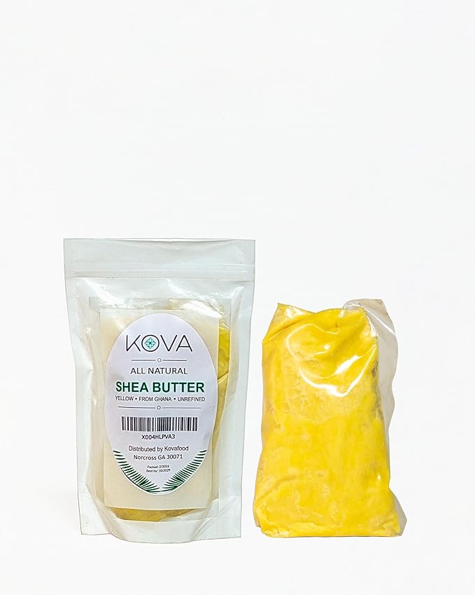 Organic Raw Unrefined African Shea Butter- 100% Pure Natural, 1Lb- Yellow