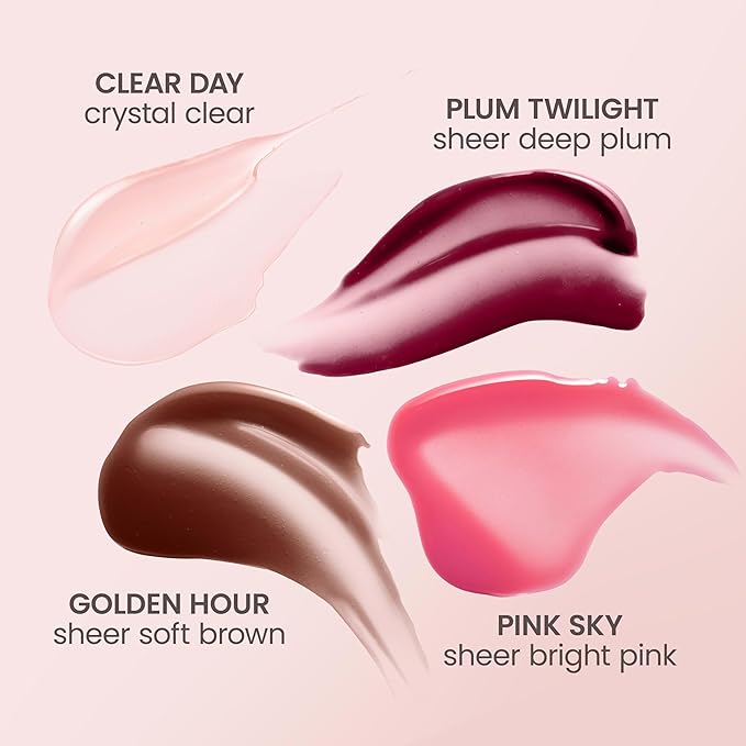 Burt's Bees Lip Oil Plum Twilight, Instant Hydration, Nourishes and Softens Lips, Sheer Wash of Color, High Shine Finish, Responsibly Sourced Jojoba Oil, Non Sticky, Wand Applicator, 0.15 Ounce