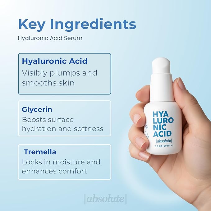 Absolute Hyaluronic Acid Hydrating Serum for Visibly Plumper, Smoother Looking Skin