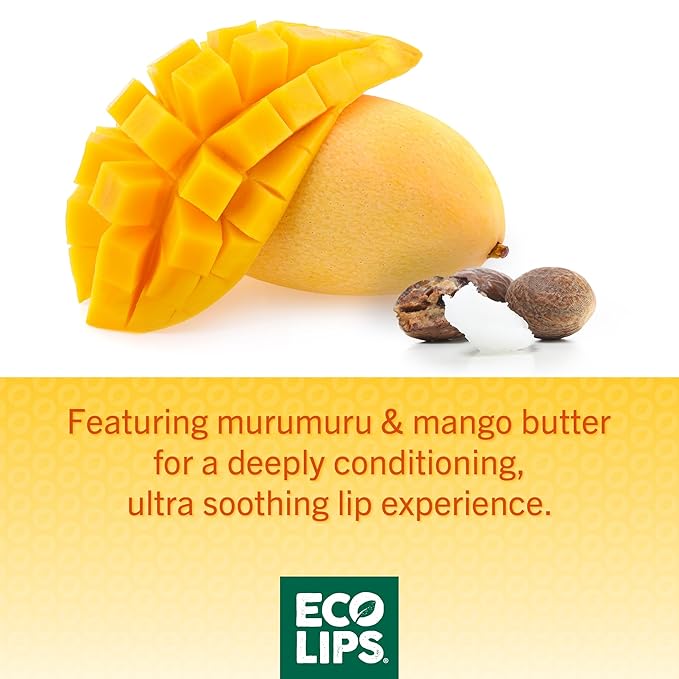 Eco Lips Conditioning Lip Soother Lip Balm – Natural & Moisturizing Lip Care with Shea & Murumuru Butter, Clean Beauty, Daily Hydration & Protection for Chapped Lips, Variety 3-pack 0.15 oz.