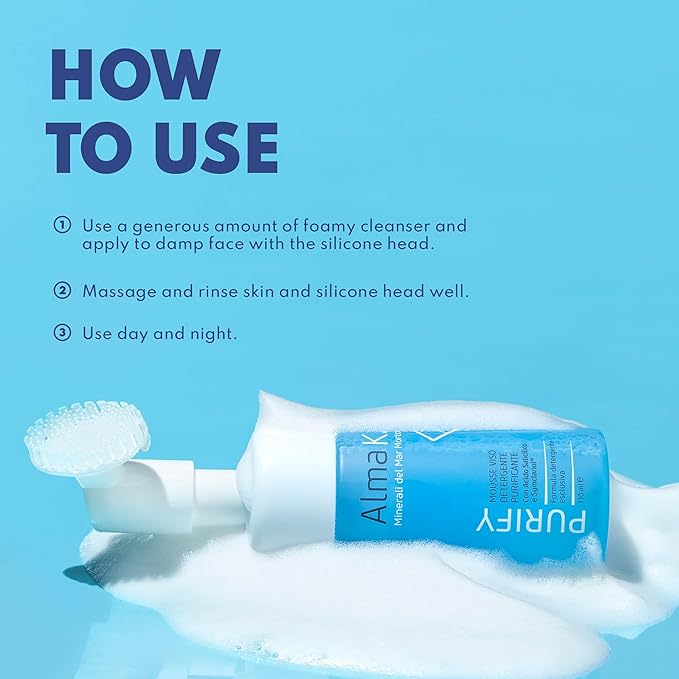 ALMA K Pore Cleansing Foaming Mousse - Gentle Face Cleanser for Women - Hydrating Facial Cleanser with Salicylic Acid - Face Wash for Women - 3.4 oz