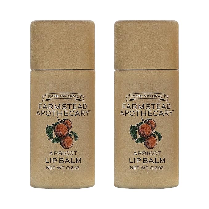 Farmstead Apothecary Lip Balm (Apricot, 2 Pack)