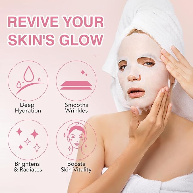 Facial Masks Skincare for Women,Moisturize Face Mask Sheet for Girl,Hydrating Face Mask for All Skin Types,Dry Skin & Sensitive Skin (10-Packs)