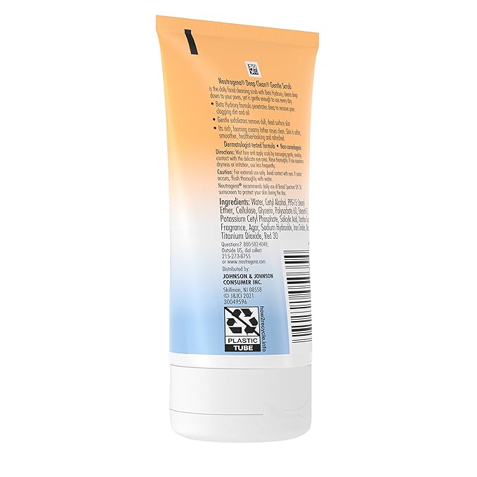 Neutrogena Deep Clean Gentle Daily Facial Scrub, Oil-Free Cleanser 4.2 fl. Oz