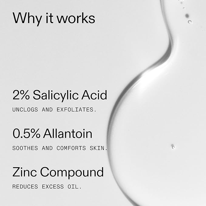 The INKEY List Salicylic Acid Cleanser - Daily Exfoliating Cleanser with 2% Salicylic Acid & Zinc PCA, Unclogs Pores, Anti Acne, Reduces Blackheads & Excess Oil for Clearer Skin