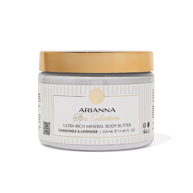 Ultra Rich Mineral Body Butter Dead Sea Body Butter For Dry Skin Repair Rich Vegan Hydrating Moisturizer (Chamomile & Lavender)