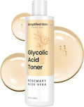 Glycolic Acid Toner for Face - 8% Facial Toning Solution - Hydrating, Anti-Aging, Exfoliates Skin with AHA, Aloe Vera, & Rosemary Extract for Women & Men - 8 Fl Oz
