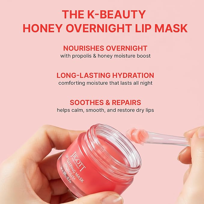 Korean Skincare Propolis Honey Lip Sleeping Mask – Nourishing Overnight Lip Treatment for Dry & Chapped Lips, K-Beauty Hydrating Lip Balm with Propolis Extract, Repairs & Softens Lips (20g)