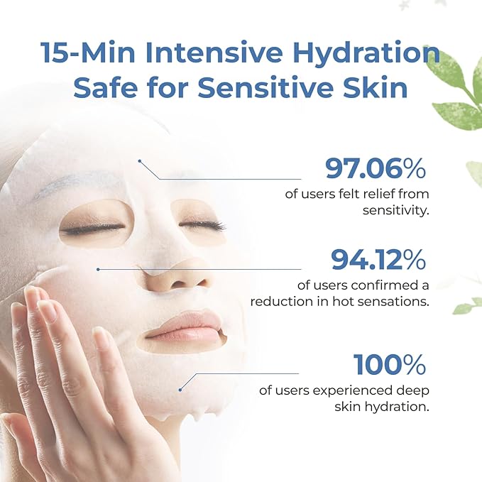 CHANDO HIMALAYA Snow Saussurea Soothing Mask (26mlx5PCS) - Soothing & Hydrating Facial Mask with Saussurea Involucrata Extract and Panthenol, Paraben-Free
