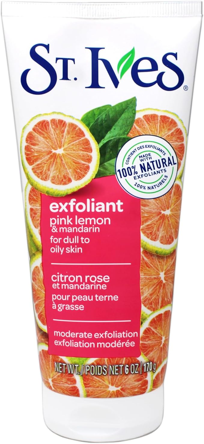 St. Ives Radiant Skin Pink Lemon and Mandarin Orange Face Scrub 6 oz (Pack of 6)