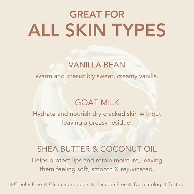 Dionis Goat Milk Lip Balm Vanilla Bean 0.28 oz (Pack of 3)
