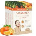 Natural Chemist Vitamin C & Collagen Sheet Face Mask - Brightening, Anti-Aging, Skin Nourishing, Moisturizing, Dermatologist Tested, Cruelty Free Korean Skin Care For All Skin Types - 20 Masks