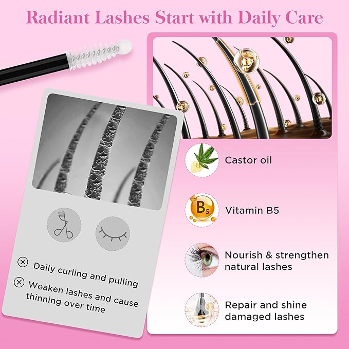 BEPHOLAN Lash Glue Remover &Lash Essential Serum, Bond & Seal Adhesive Removal, Organic Castor Oil for Longer Thicker Lashes,Non-Irritating for Sensitive Eyes, Eye Makeup & Mascara Removal