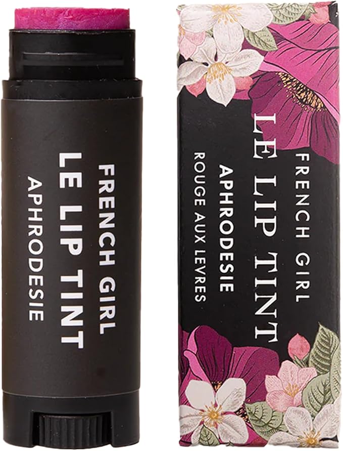 French Girl Le Lip Tint - Moisturizing & Hydrating Lip Balm for Sheer, Buildable Coverage & Shine, Clean Formula, Organic Ingredients, Vegan & Cruelty-Free - Aphrodesie