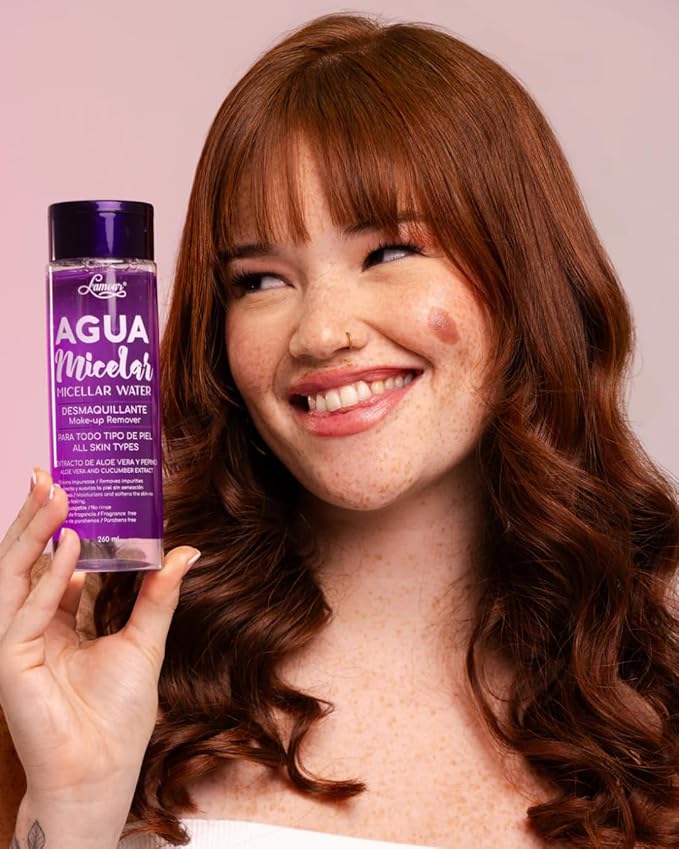 Micellar Water – 3-in-1 Facial Cleansing Water for Makeup Removal, Gentle Cleansing & Hydration – With Aloe Vera & Cucumber – No Rinse Needed