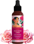 Auravedic Rose Water Toner Spray for Face | Natural Facial Mist for Glowing Skin with Damask Rose | Hydrates, Soothes & Clarifies | Maintains Skin's pH | 3.38 Fl Oz (100ml)