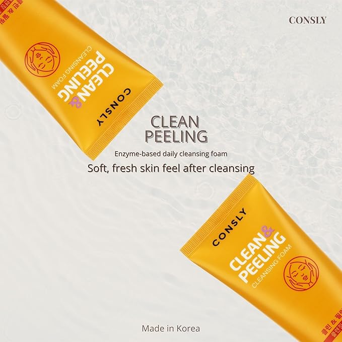 Enzyme Cleansing Foam | Korean Foaming Face Wash with Papain | Gentle Exfoliating Cleanser for Pores & Dull Skin | Removes Makeup & Sunscreen | K-Beauty Face Cleanser | 120 ml/ 4.06 fl oz.