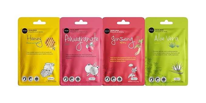 celavi Face Mask Set Korean Beauty Essence Facial Paper Sheet Mask Korea Skin Care Moisturizing 12 New flavors K-Beauty Skincare 12 masks in a pack Made in Korea