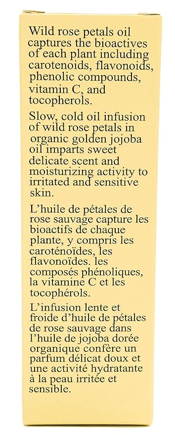 FLORA Organic Wild Rose Petals infused in JOJOBA Oil. Rejuvenate. Replenish. 1.7fl oz