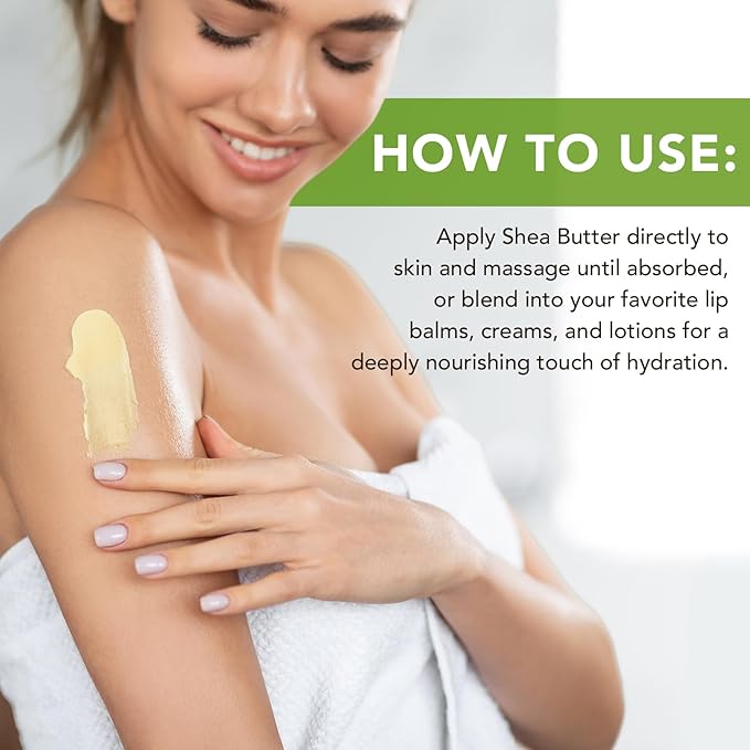 Raw Shea Butter Organic,Shea Butter for Body, Face & Hair Care,Pure & Unrefined – Deep Moisturizing Natural Skin Hydration, Softening & Nourishing, Enriched with vitamins A, E & F, 7.8 OZ