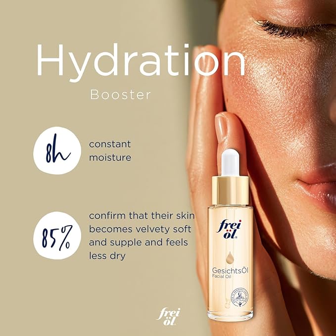 frei öl facial oil – visibly smooth skin – with vitamin E & omega-6 fatty acids – moisturising facial care – vegan – 30 ml / 1.01 fl oz