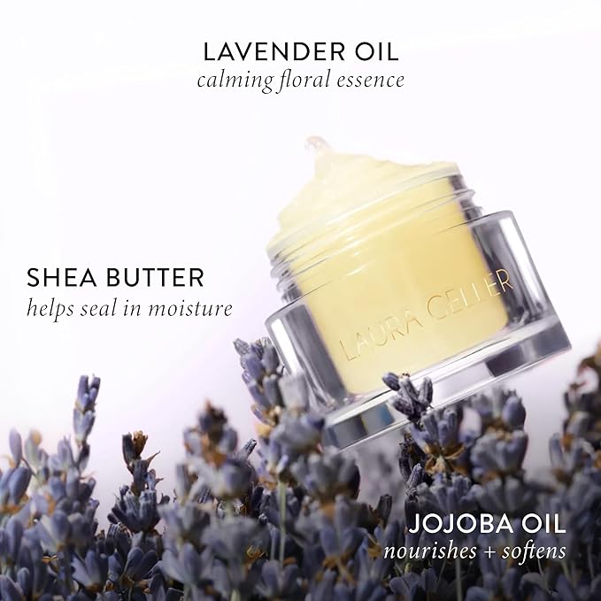 LAURA GELLER NEW YORK Hydrating Lip Mask – Deep Moisture Lip Treatment for Dry, Chapped Lips with Jojoba Oil & Shea Butter – Includes Applicator – Lavender