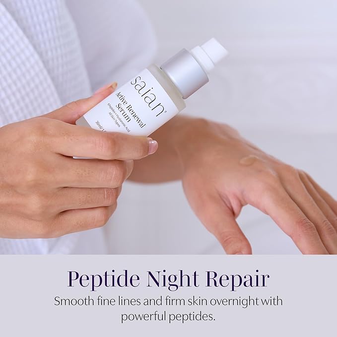 Saian Active Renewal Peptide Serum – Anti-Wrinkle Firming Facial Skin Booster with Hyaluronic Acid & Multi-Peptide Complex | Smooths Fine Lines, Crows Feet & Aging Skin | Vegan Spa-Grade Skincare