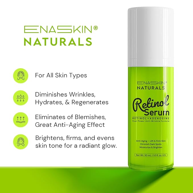 Retinol Serum for Face, Anti-Aging for Fine Lines, Wrinkles & Dull Skin, Hydrating & Gentle Formula with Peptides, Hyaluronic Acid & Niacinamide, Beginner-Friendly Night Skincare for Women, 1.0 fl.oz