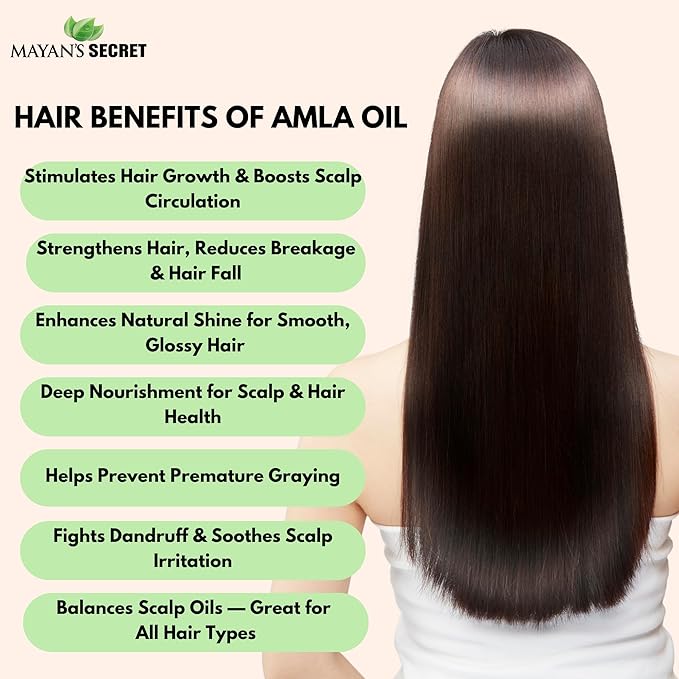 Mayan’s Secret Organic Amla Oil for Hair & Scalp – Cold Pressed Indian Gooseberry Oil, USDA Certified Organic, Unrefined, Natural Conditioning Oil for Shine & Moisture – 4 oz Amber Glass Bottle
