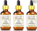 Greenwood Essential Pure Citronella Essential Oil (Cymbopogon nardus) with Glass Dropper Steam Distilled (Pack of Three) 100ml X 3 (10.1oz)