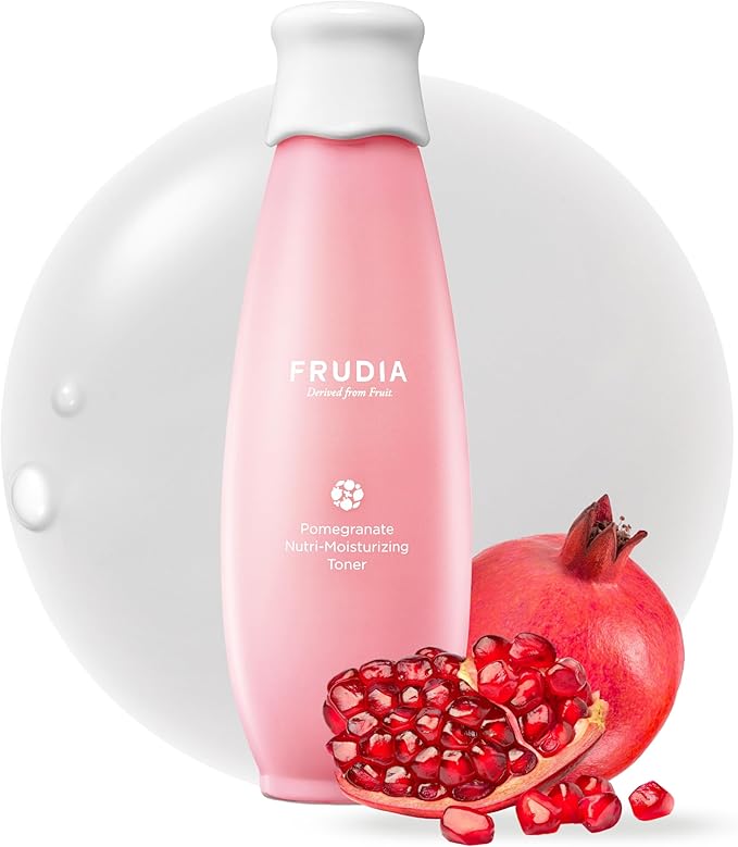 FRUDIA Pomegranate Nutri-Moisturizing Face Toner (6.59 oz) – Skin Firming Korean Face Toner w/ 87% Pomegranate Extract, Vegan Collagen & BL-Fill UP for Anti - Aging | Vegan and Cruelty Free