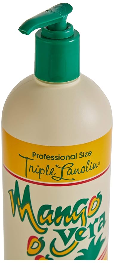 Triple Lanolin Mango Vera Soothing Lotion (20 Oz) – Tropical Mango Scented Aloe & Lanolin Moisturizer for All Skin Types – Deeply Hydrating Hand and Body Lotion – Non-Greasy & Fast-Absorbing
