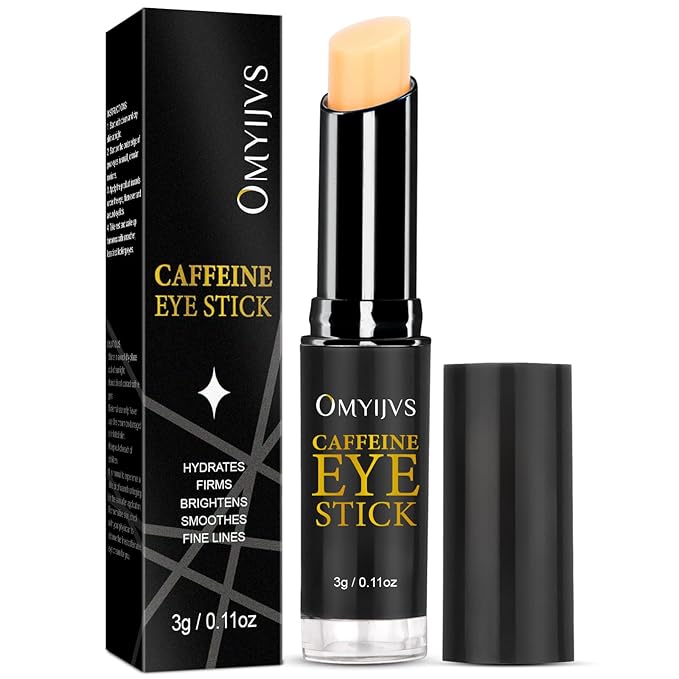 Caffeine Eye Cream Stick: Energizing & Hydrating Under Eye Balm for Anti-Aging Dark Circles Puffiness & Bags Wrinkles - Gentle Under Eye Cream for Sensitive Skin, Smooths Fine Lines