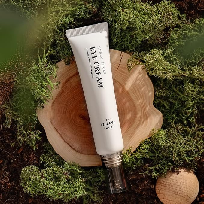 VILLAGE11FACTORY Hydro Boost Eye Cream Hyaluronic Acid Shea Butter Panthenol Deep Hydrating and Nourishing Korean Skincare (0.85 fl oz/25ml)