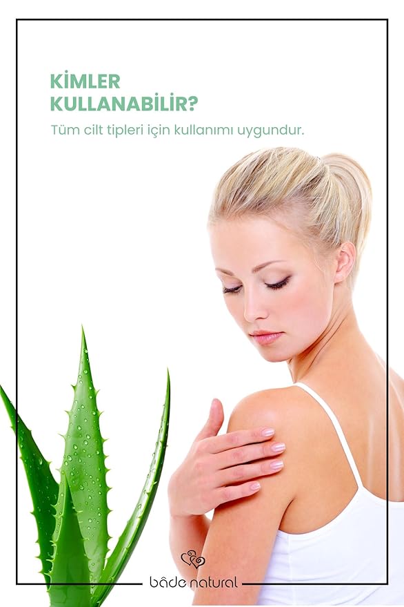 Bade Natural Aloe Vera After Sun Gel – Hydrating & Cooling Gel for Face and Body with Lavender and Mint Water – Soothes, Moisturizes, and Refreshes – 3.38 fl oz